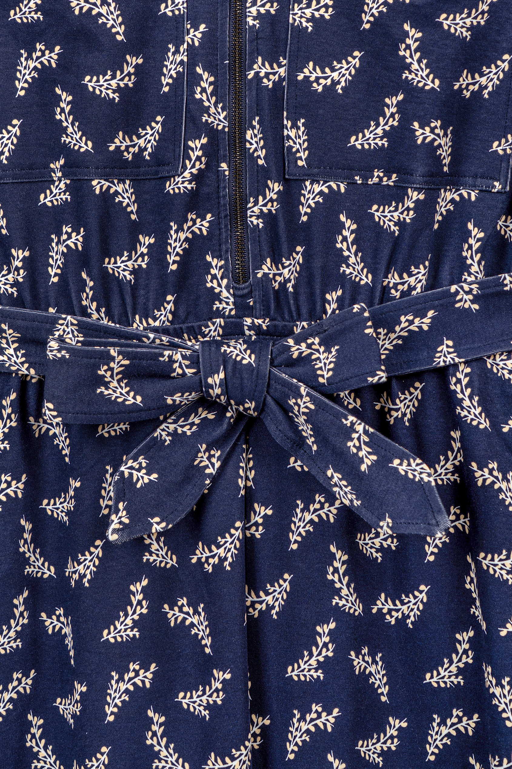 Womens Zip Through Wide Leg Jumpsuit