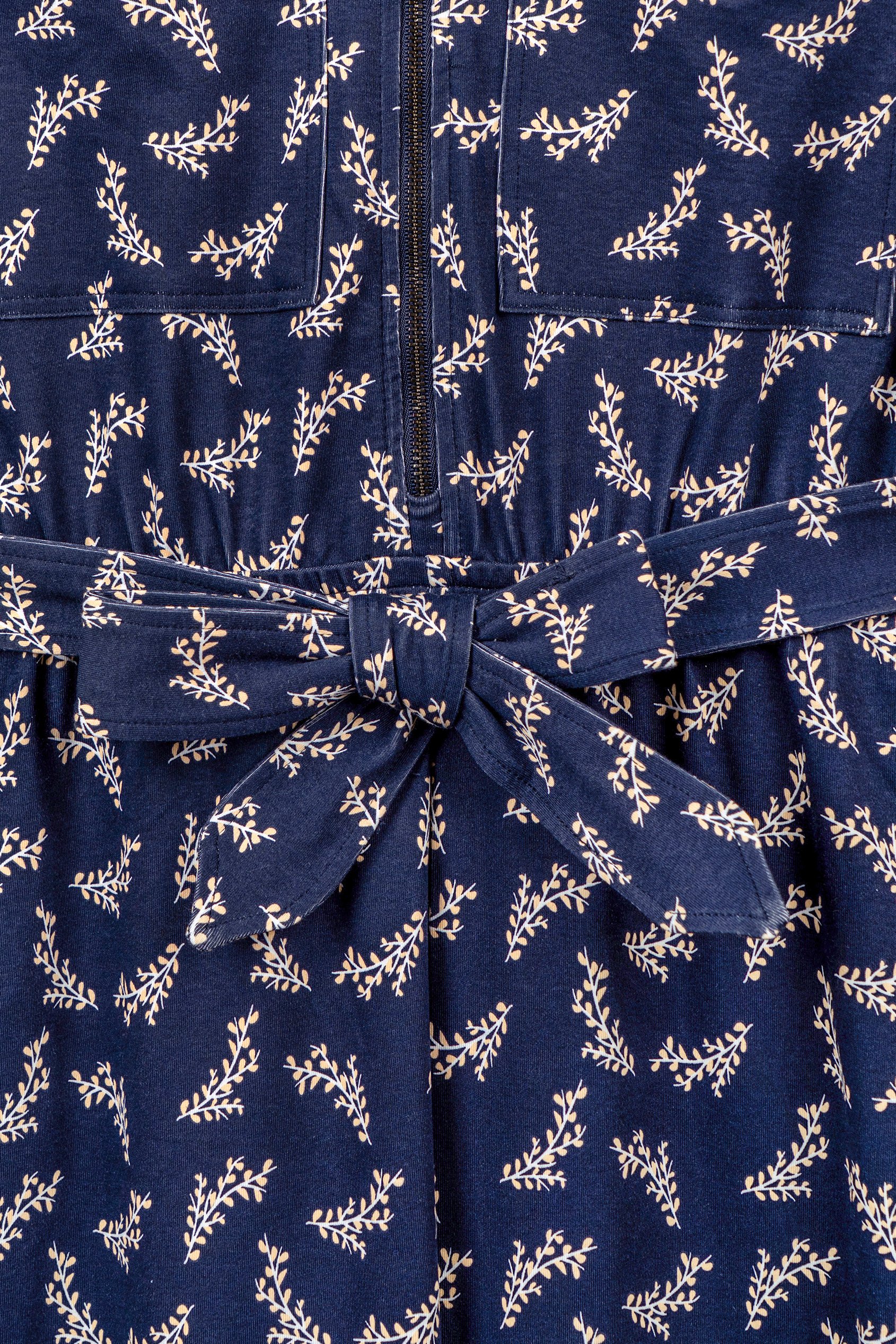 Womens Zip Through Wide Leg Jumpsuit