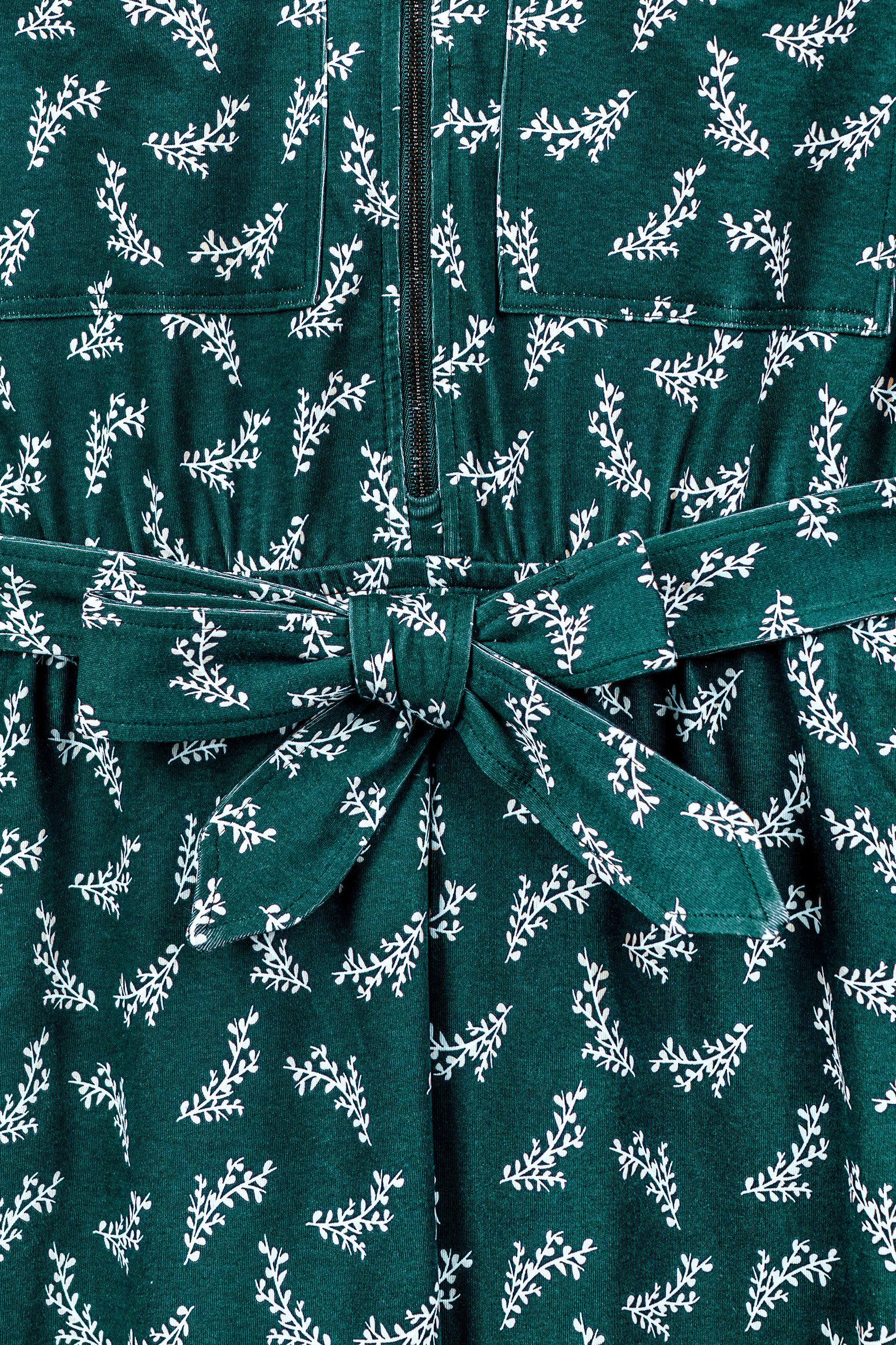 Womens Zip Through Wide Leg Jumpsuit