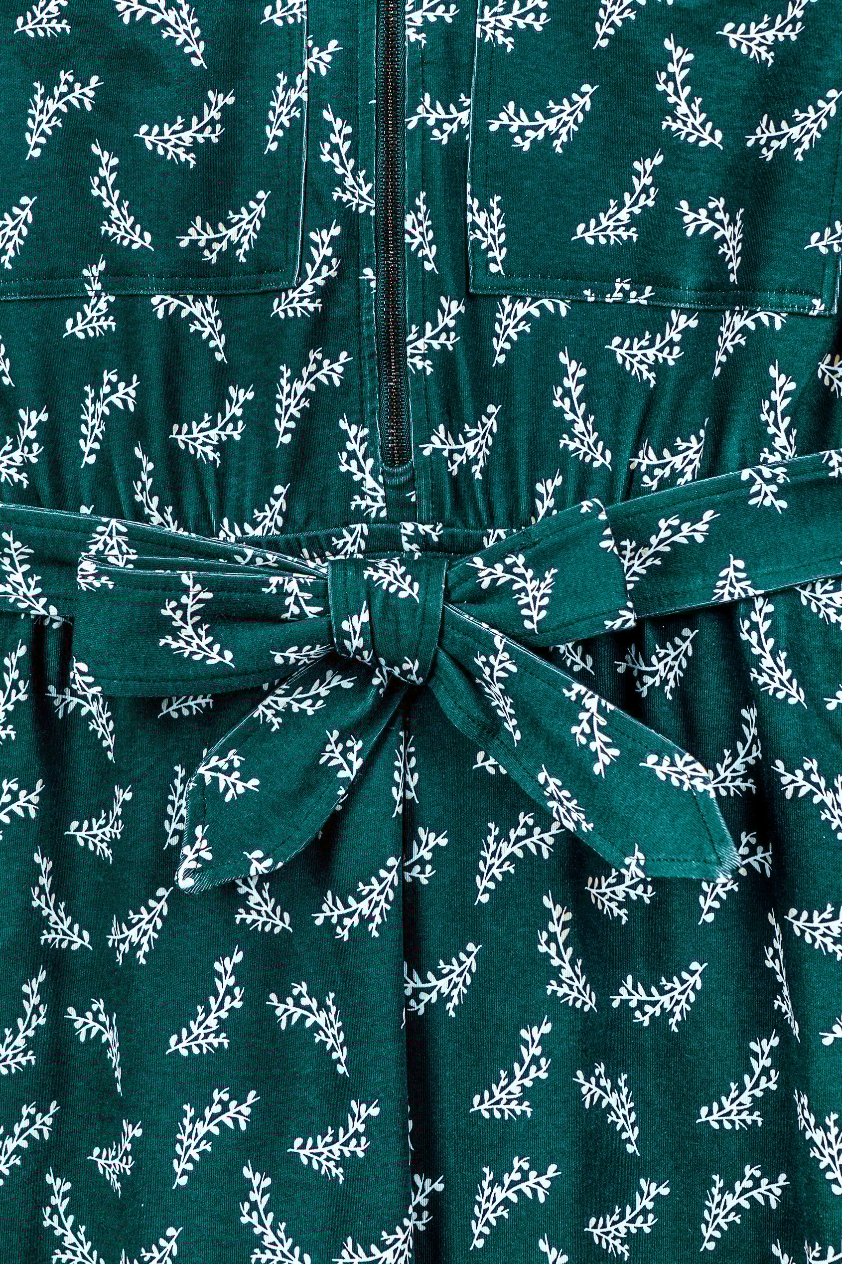 Womens Zip Through Wide Leg Jumpsuit