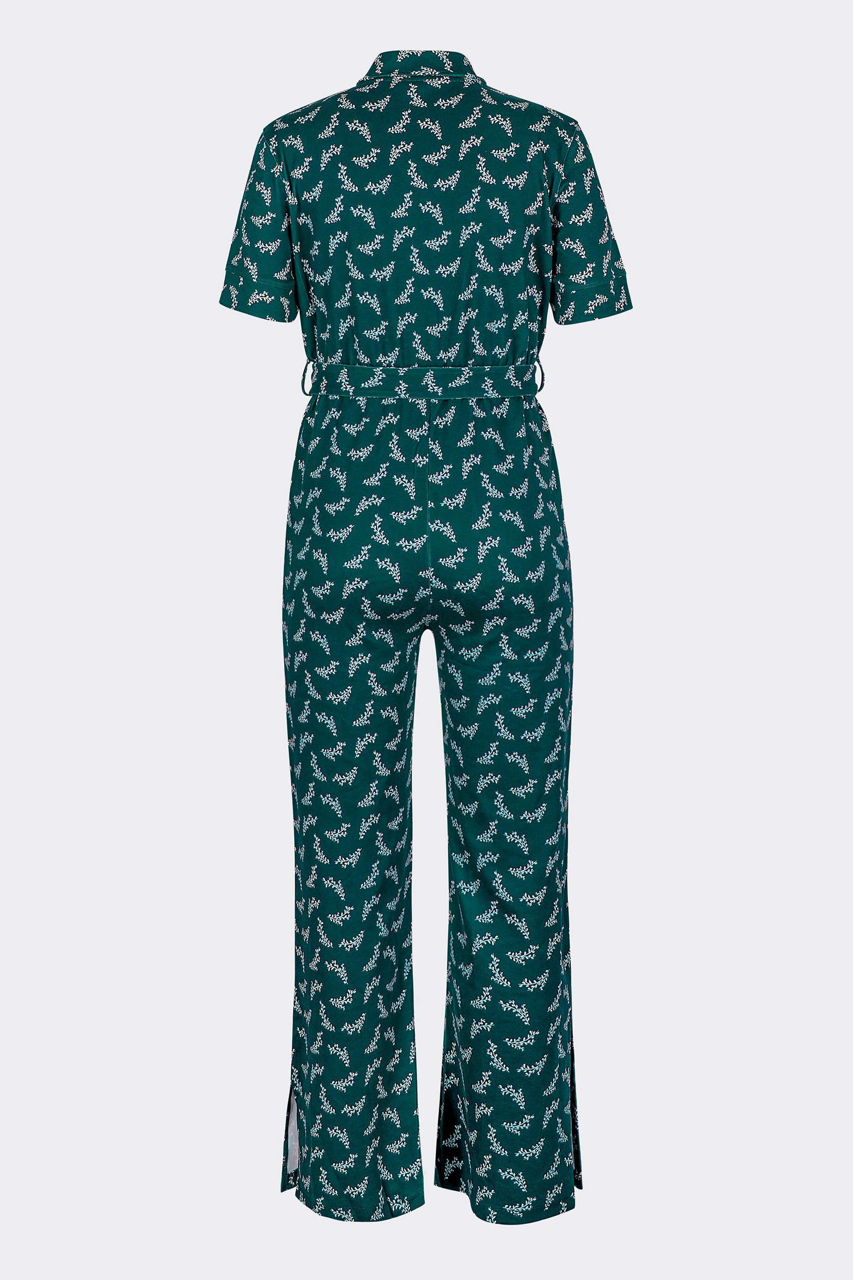 Womens Zip Through Wide Leg Jumpsuit