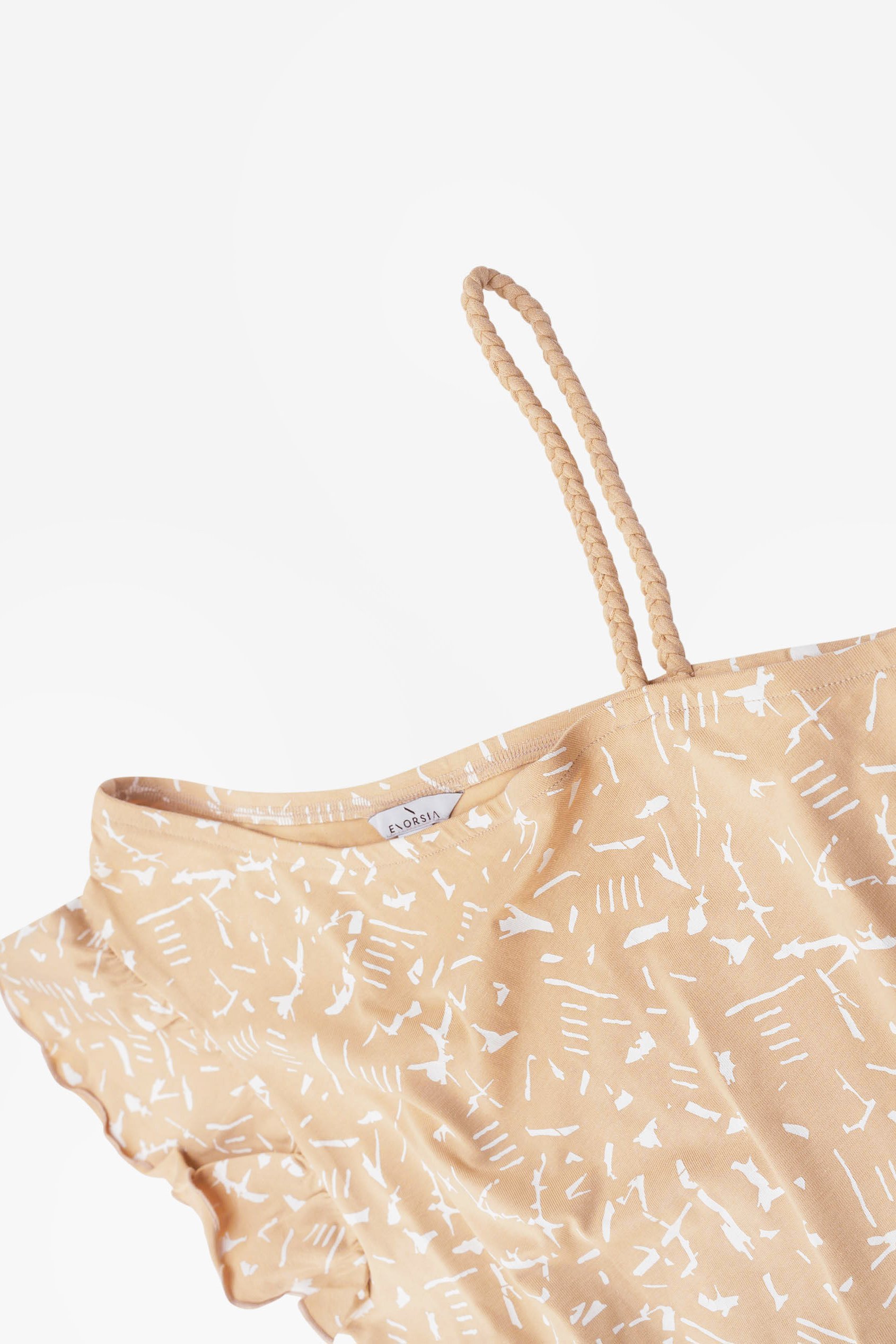 One-Shoulder Jumpsuit with Ruffle Sleeve Detail