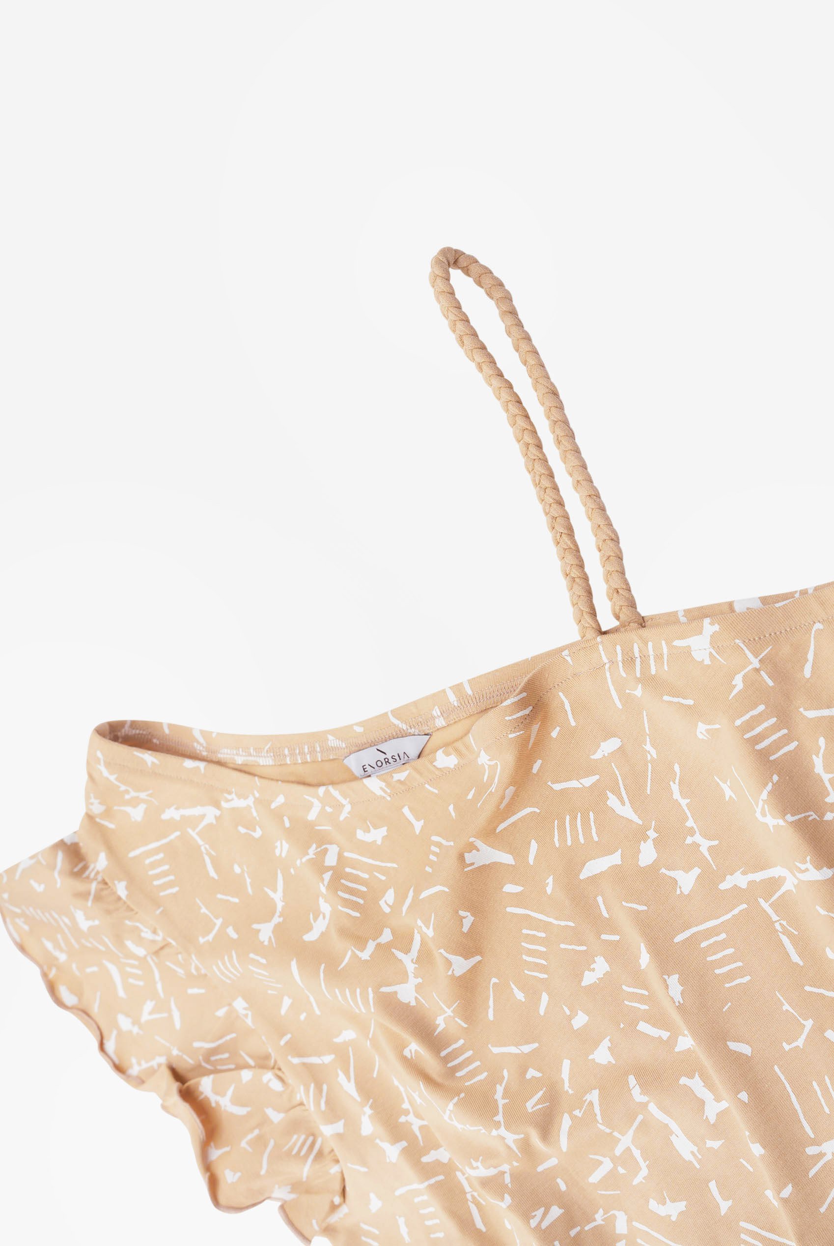 One-Shoulder Jumpsuit with Ruffle Sleeve Detail