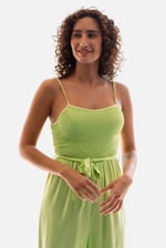 Belted Solid Jumpsuit with a Shirred Silhouette