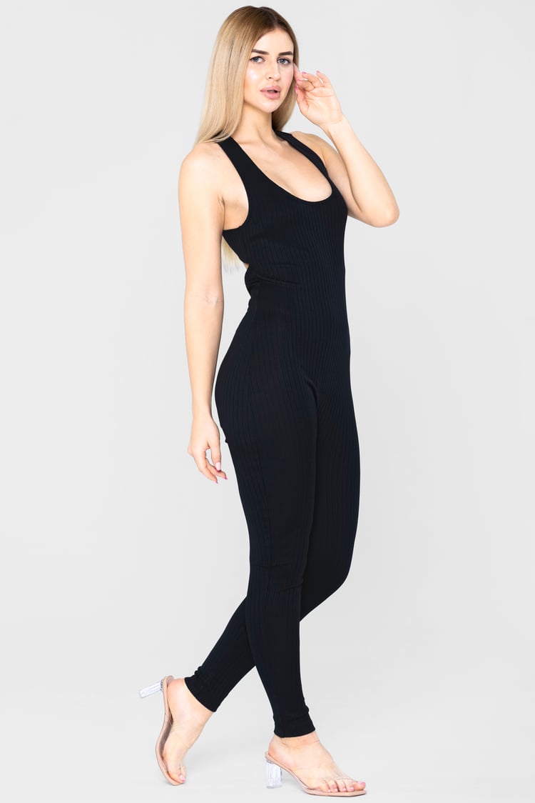 Criss-Cross Back Ribbed Bodysuit