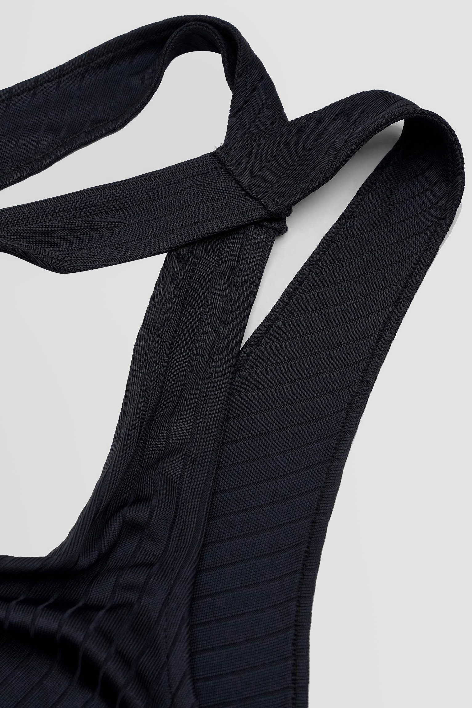 Criss-Cross Back Ribbed Bodysuit