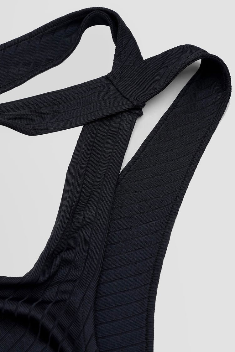 Criss-Cross Back Ribbed Bodysuit