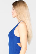 Criss-Cross Back Ribbed Bodysuit