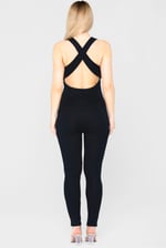 Criss-Cross Back Ribbed Bodysuit