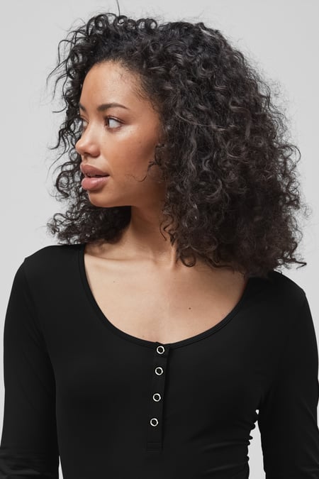 Black Black Slim Body Suit