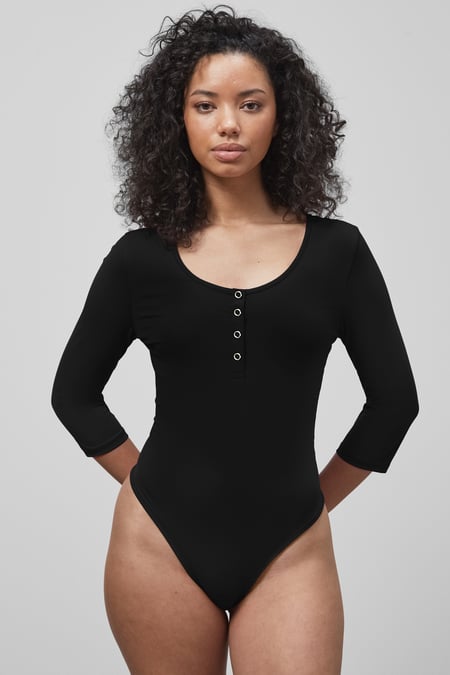 Black Black Slim Body Suit