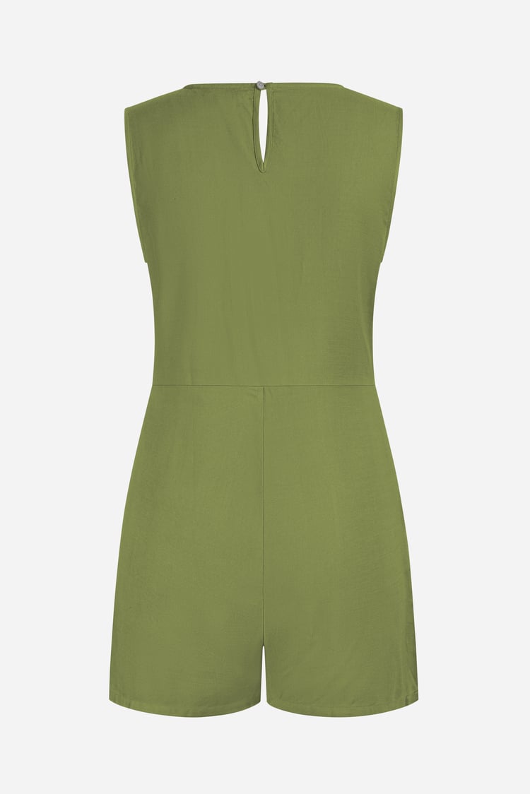 V-Neck Sleeveless Viscose Playsuit