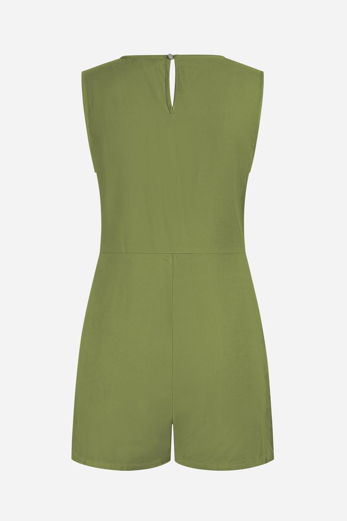 V-Neck Sleeveless Viscose Playsuit