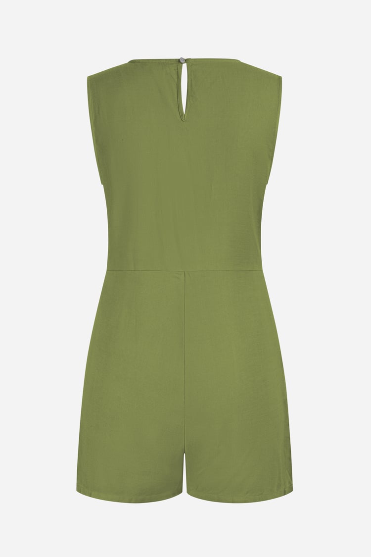 V-Neck Sleeveless Viscose Playsuit