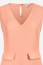 V-Neck Sleeveless Viscose Playsuit