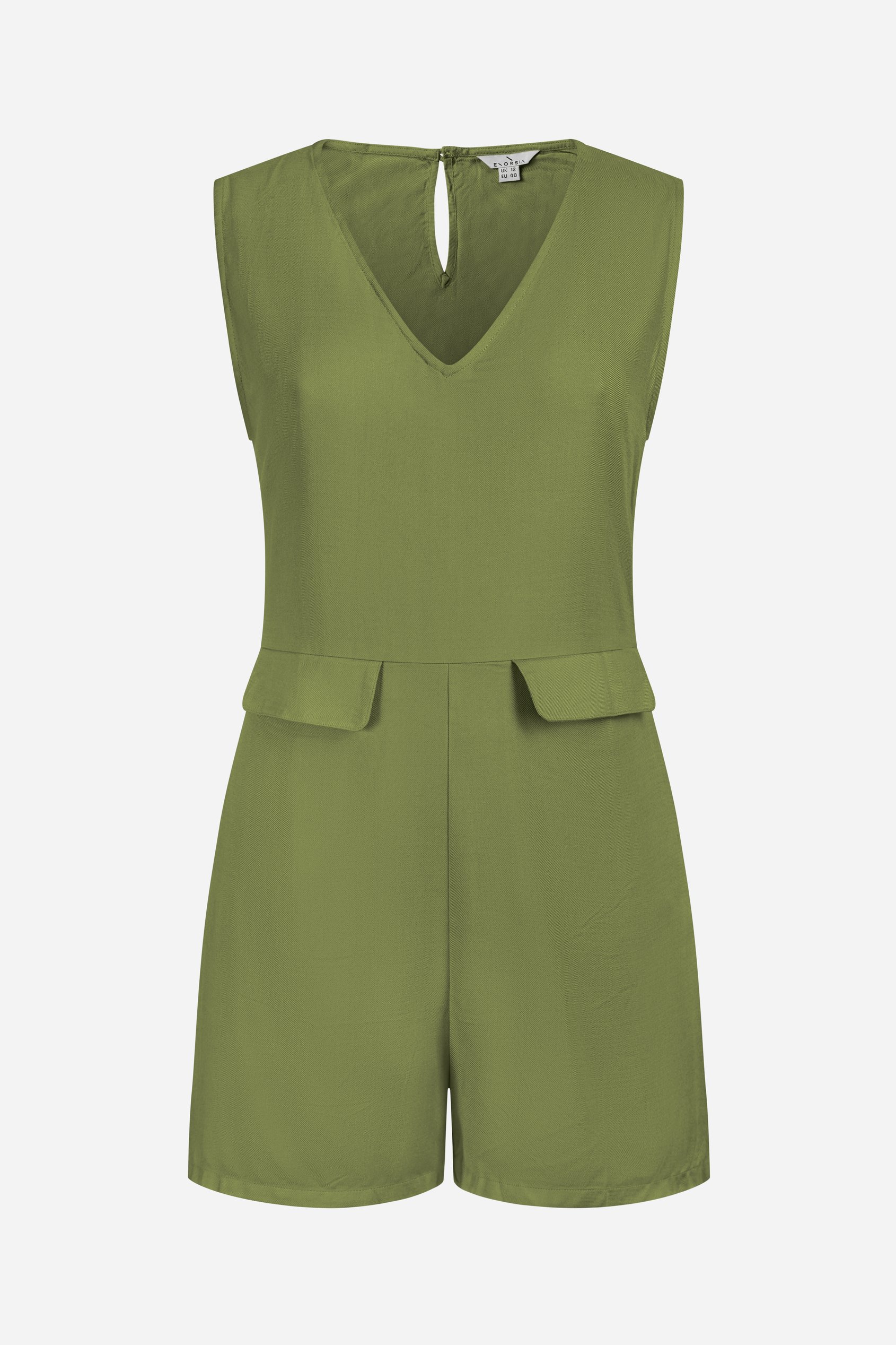 V-Neck Sleeveless Viscose Playsuit