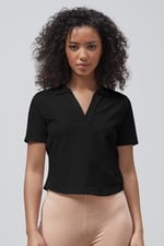 V-Neck Polo Shirt