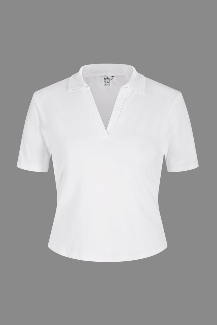V-Neck Polo Shirt