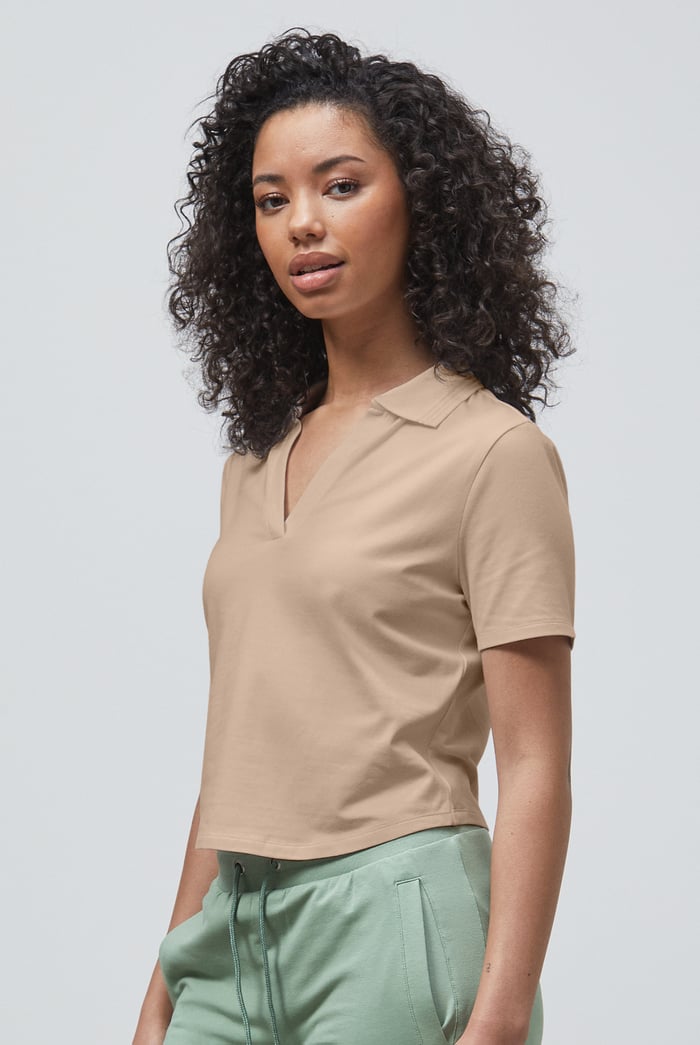 V-Neck Polo Shirt