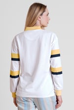 Women's Rugby Polo With Contrast Stripes