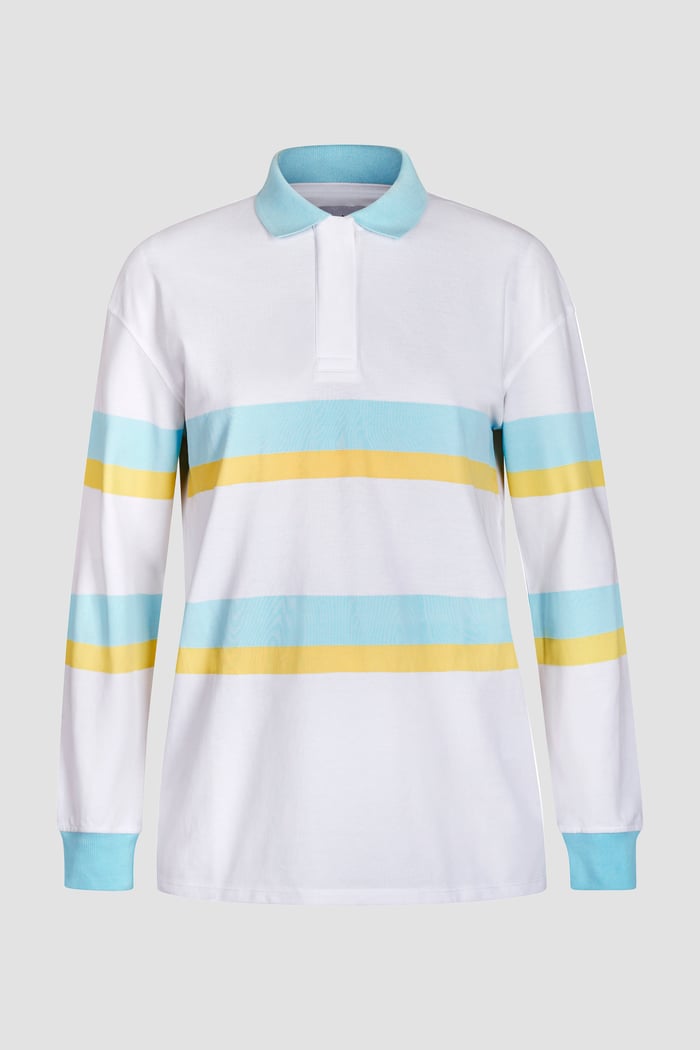 Women's Rugby Polo With Contrast Stripes