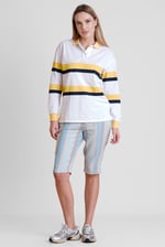 Women's Rugby Polo With Contrast Stripes