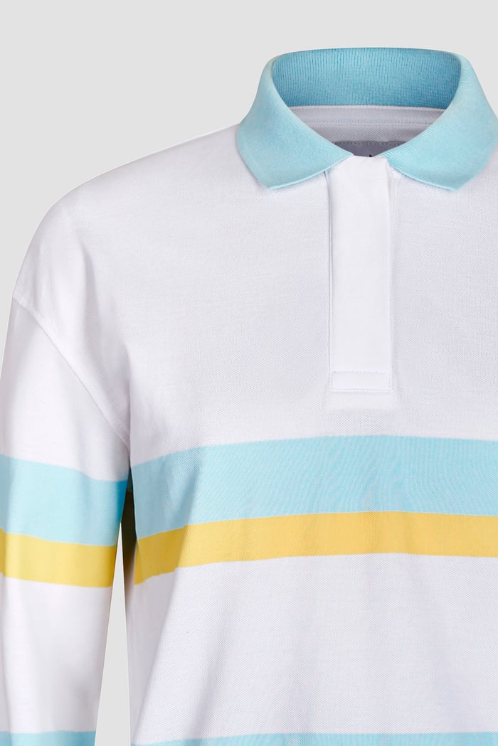 Women's Rugby Polo With Contrast Stripes