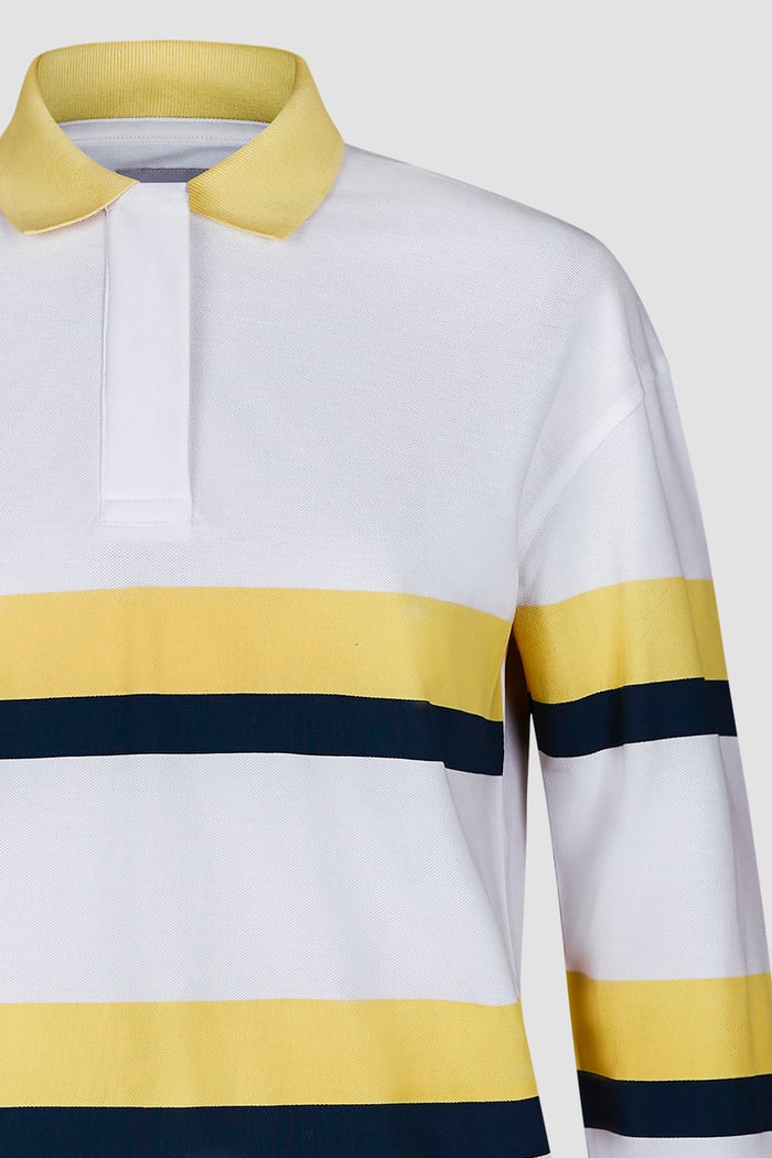 Women's Rugby Polo With Contrast Stripes