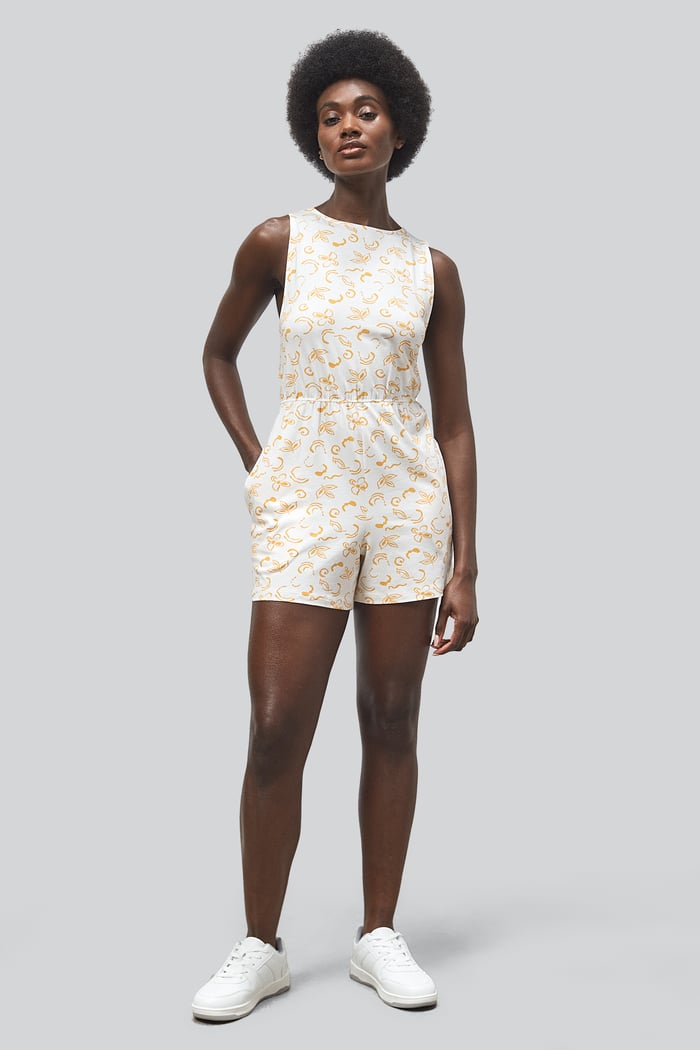 Sleeveless All Over Print Playsuit