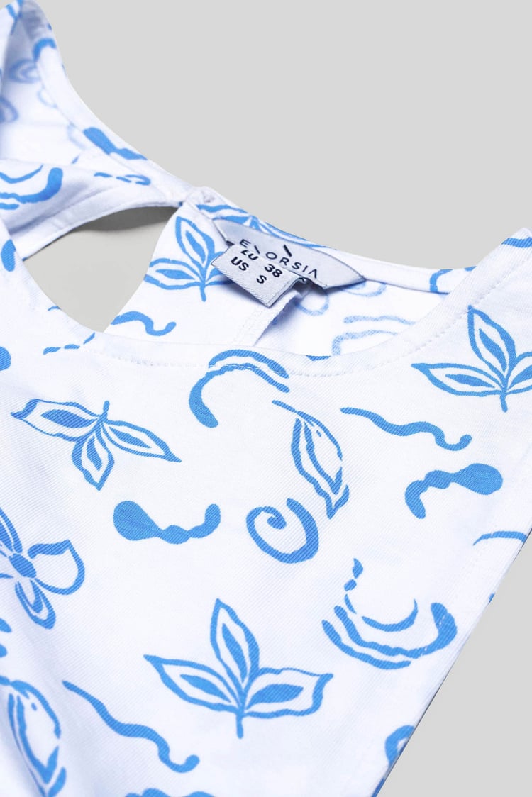 Sleeveless All Over Print Playsuit