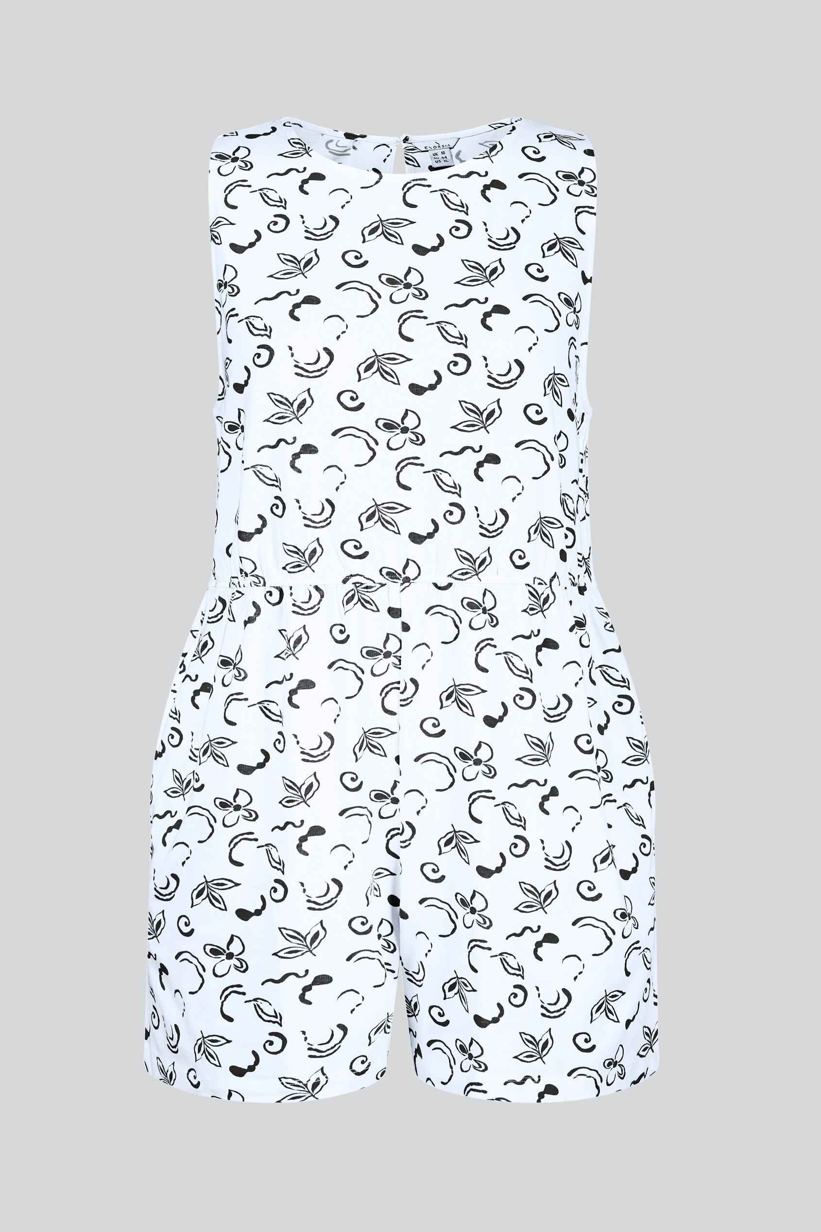 Sleeveless All Over Print Playsuit