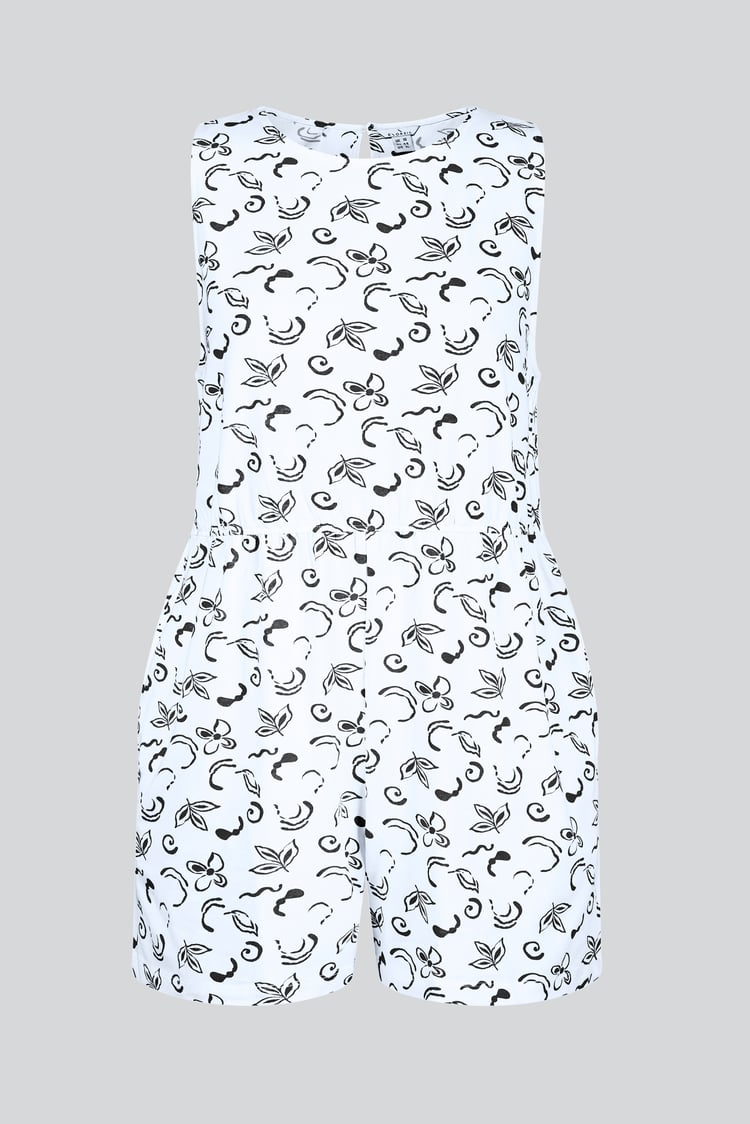 Sleeveless All Over Print Playsuit