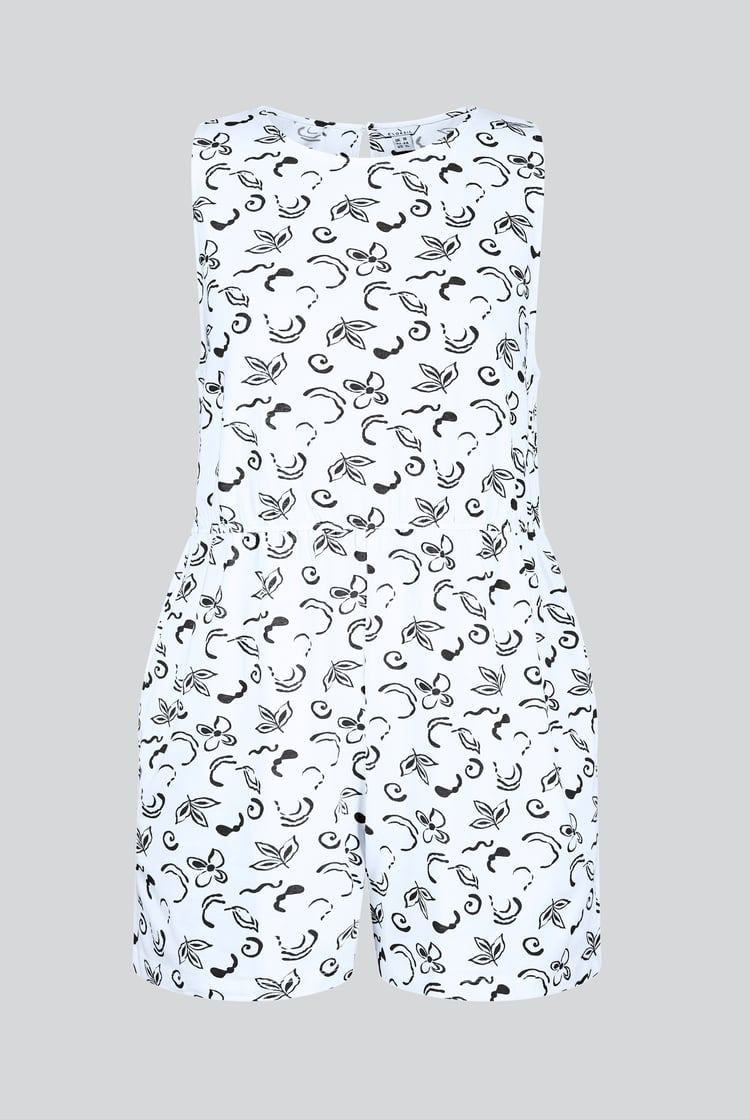 Sleeveless All Over Print Playsuit