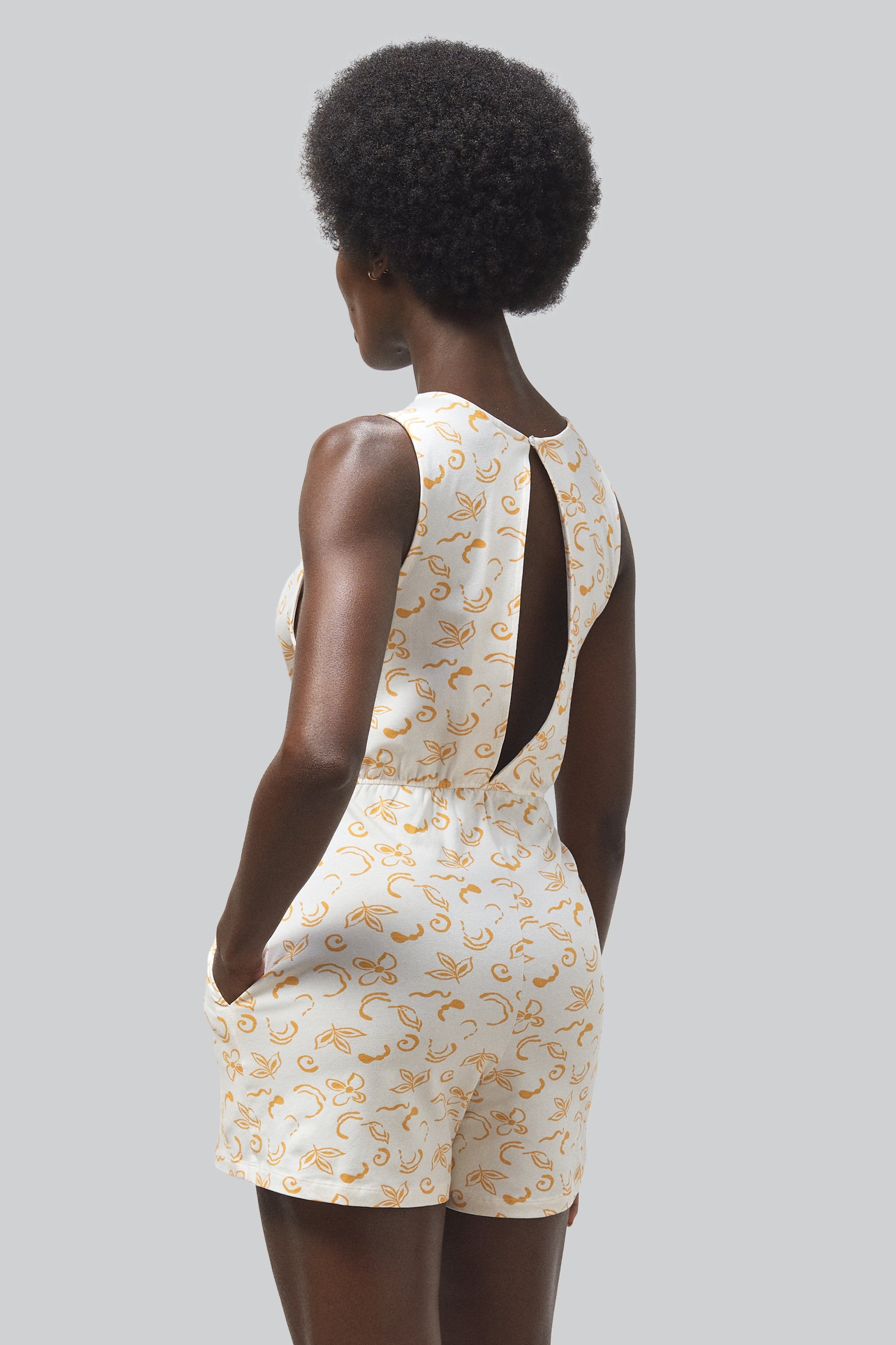 Sleeveless All Over Print Playsuit