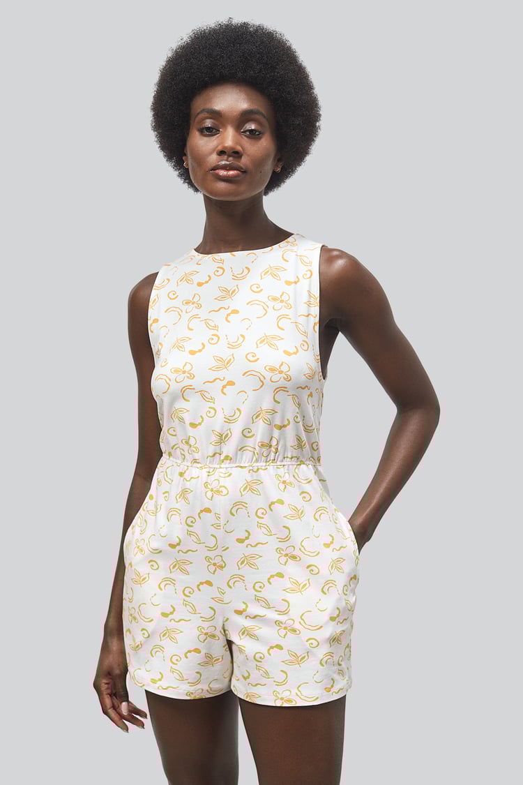 Sleeveless All Over Print Playsuit