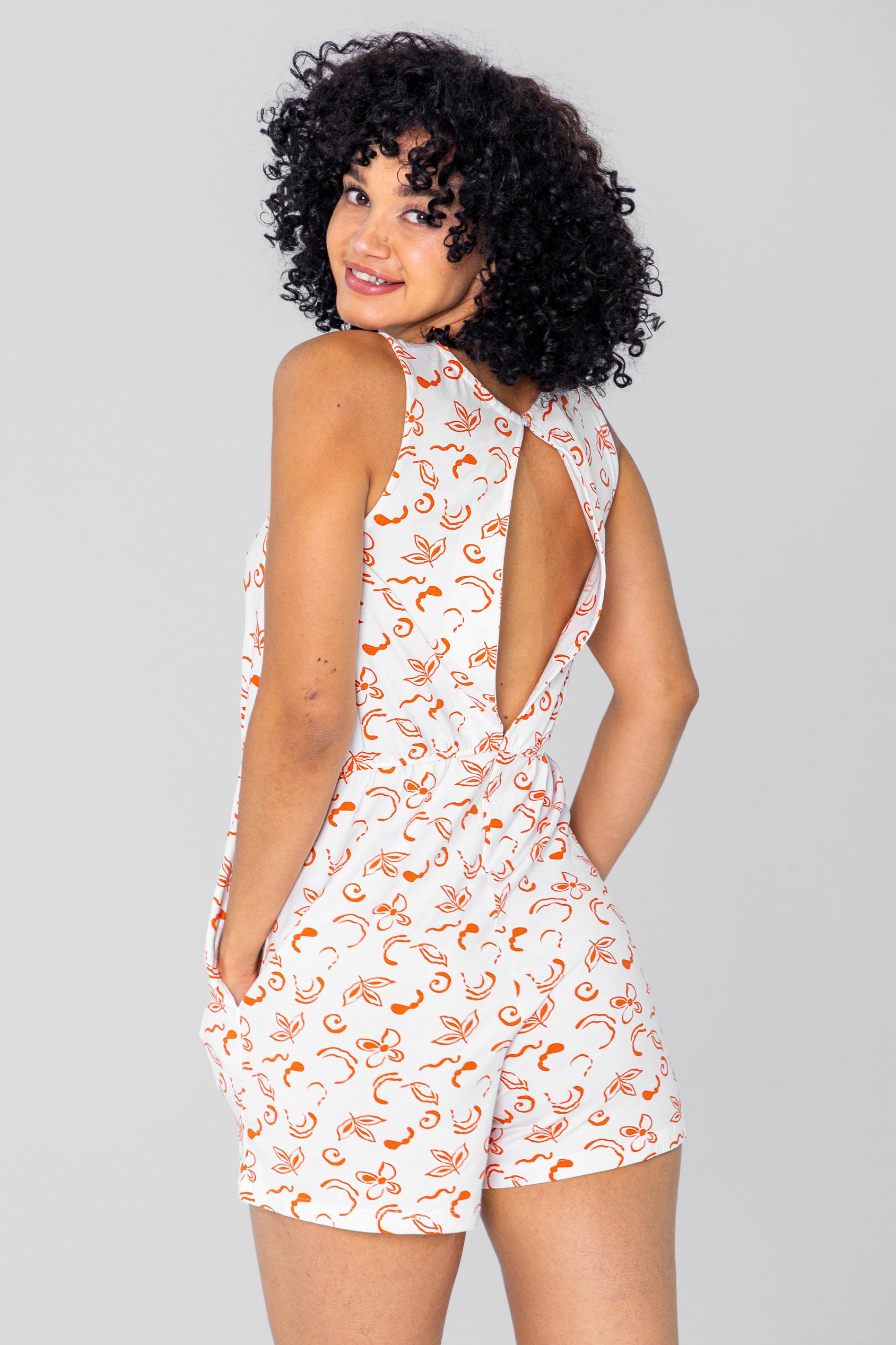 Sleeveless All Over Print Playsuit