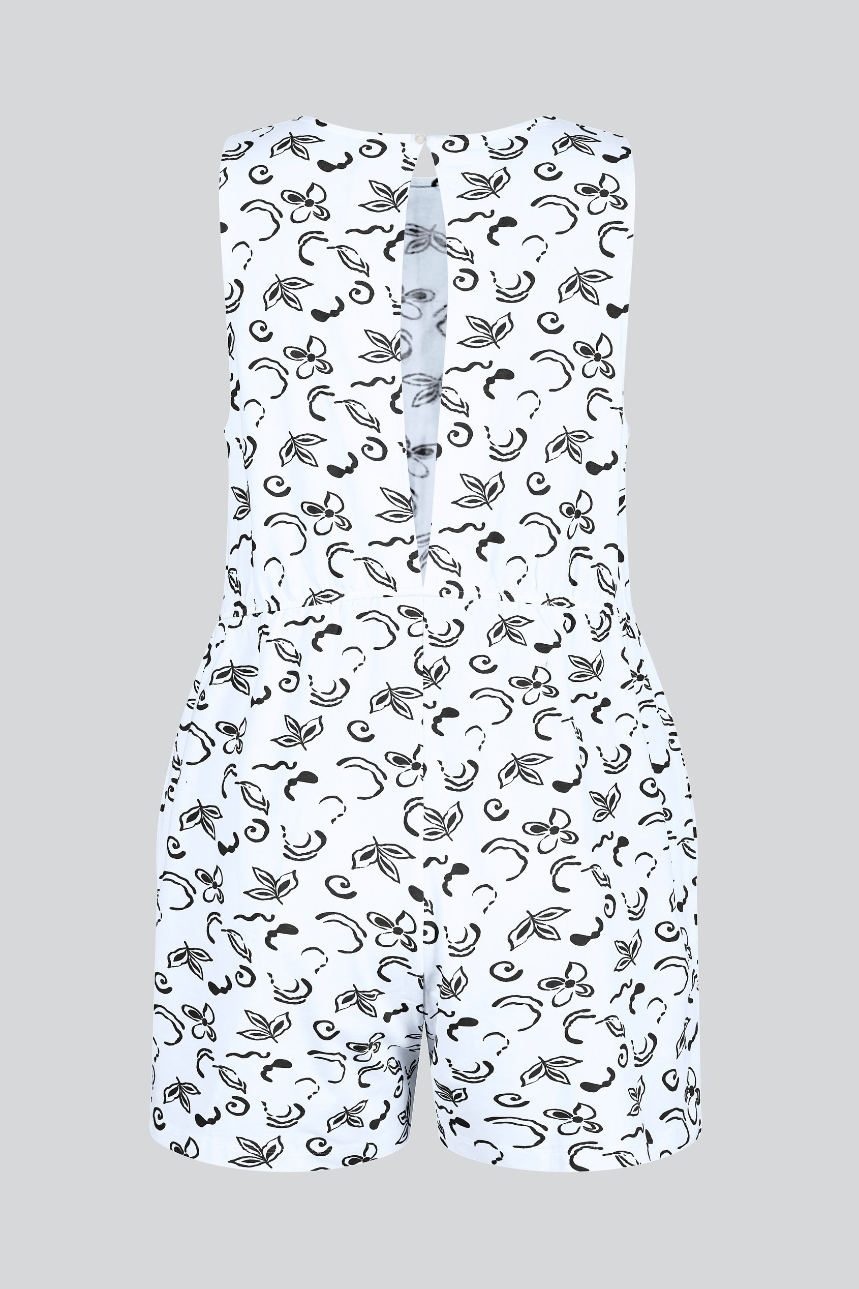 Sleeveless All Over Print Playsuit