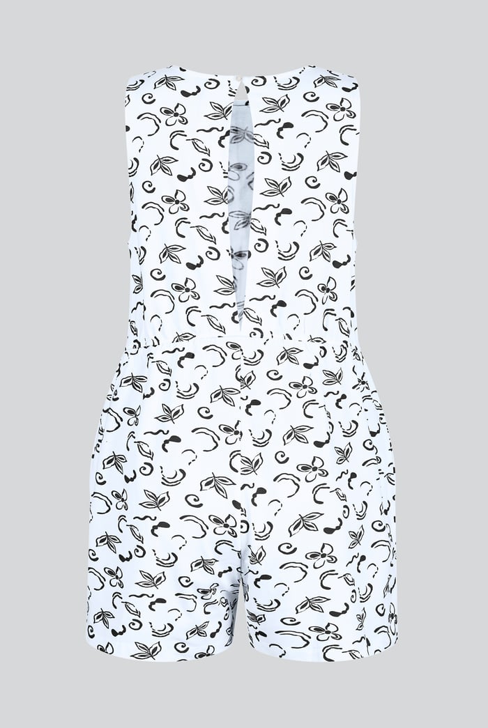 Sleeveless All Over Print Playsuit