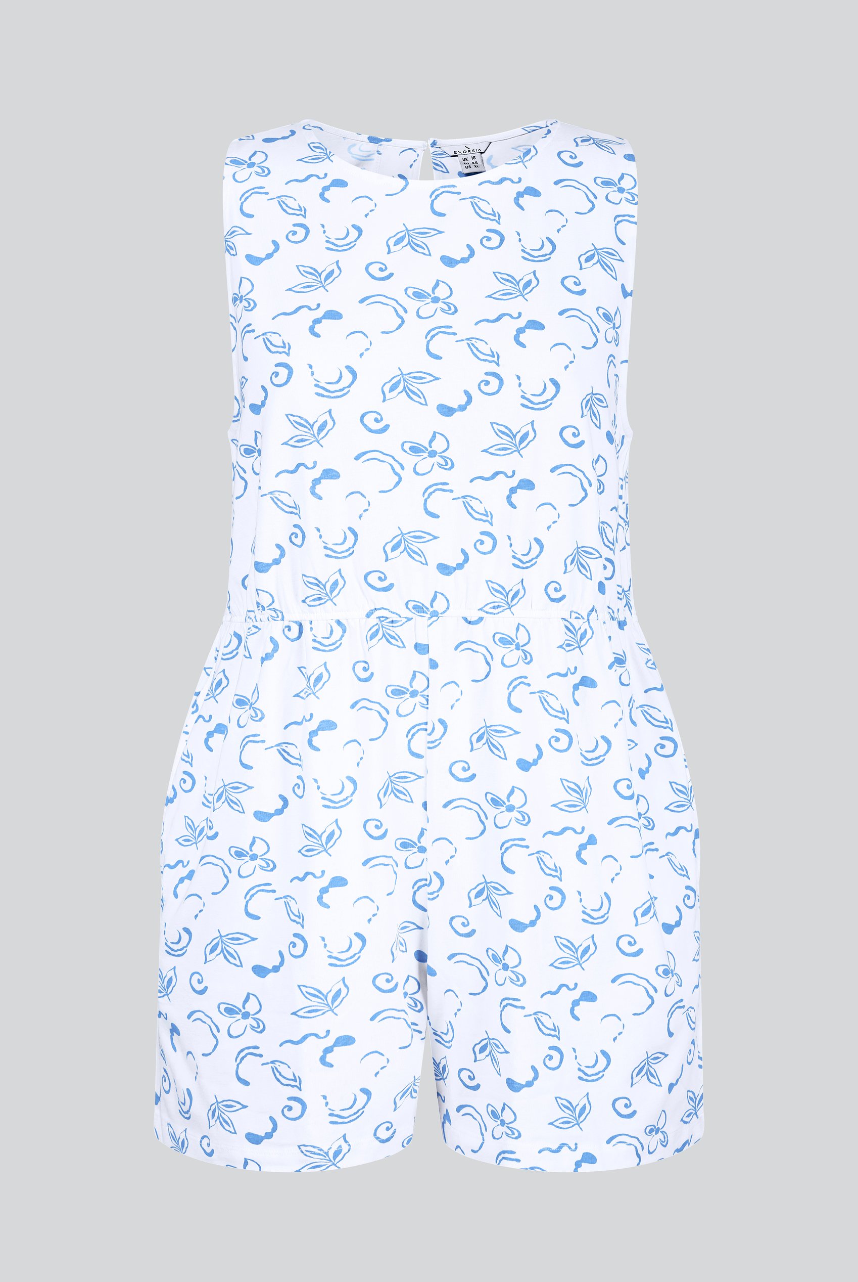 Sleeveless All Over Print Playsuit