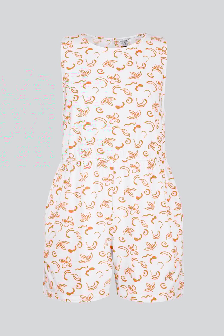 Sleeveless All Over Print Playsuit