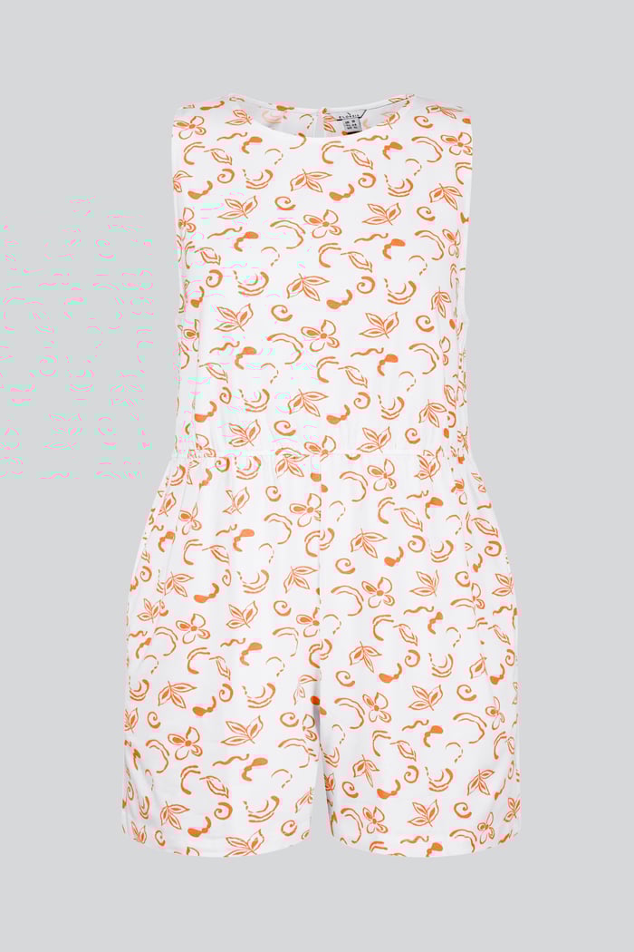 Sleeveless All Over Print Playsuit