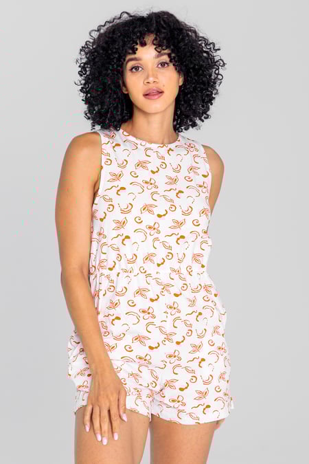 Black Sleeveless All Over Print Playsuit