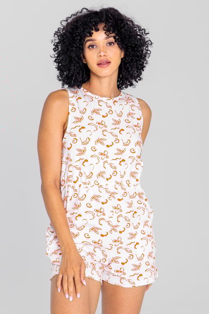 Sleeveless All Over Print Playsuit