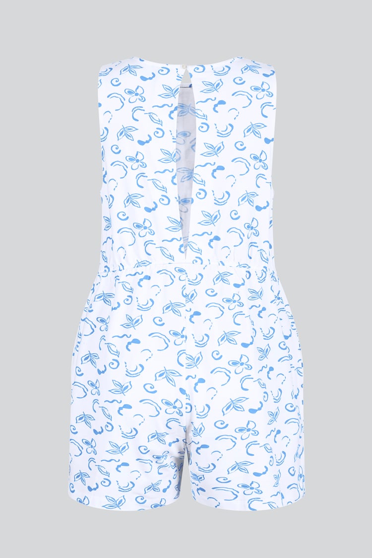 Sleeveless All Over Print Playsuit