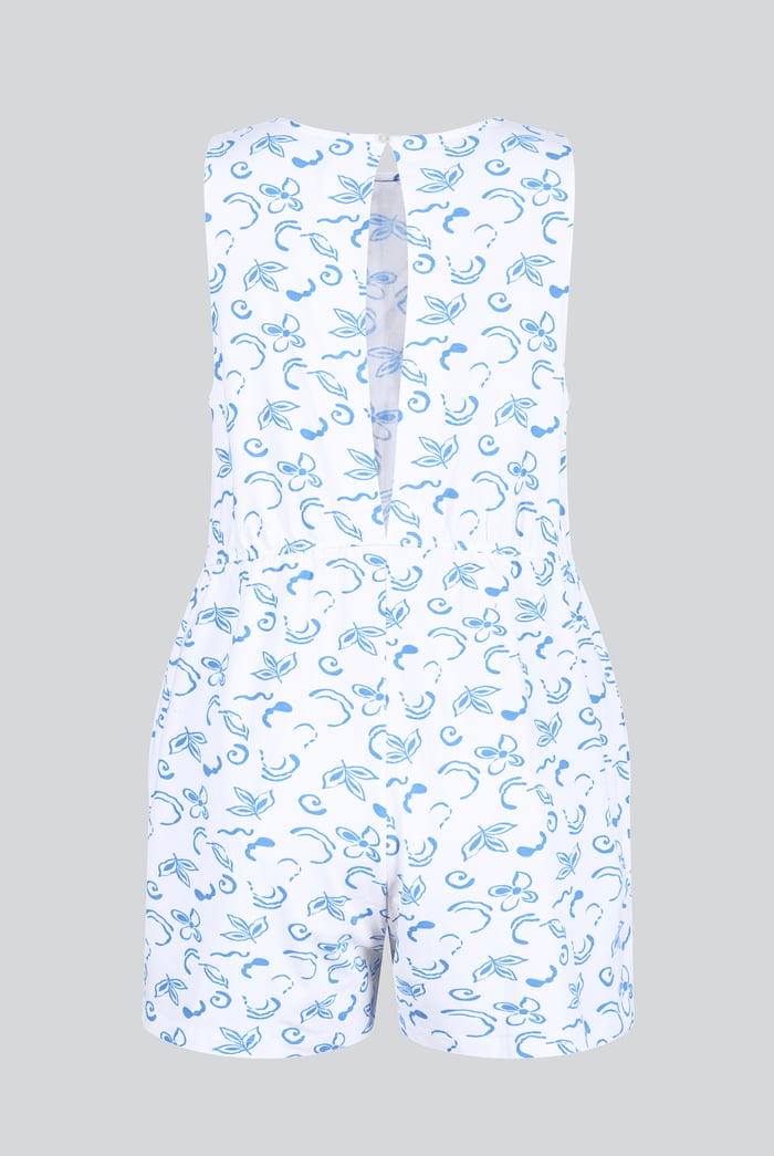 Sleeveless All Over Print Playsuit