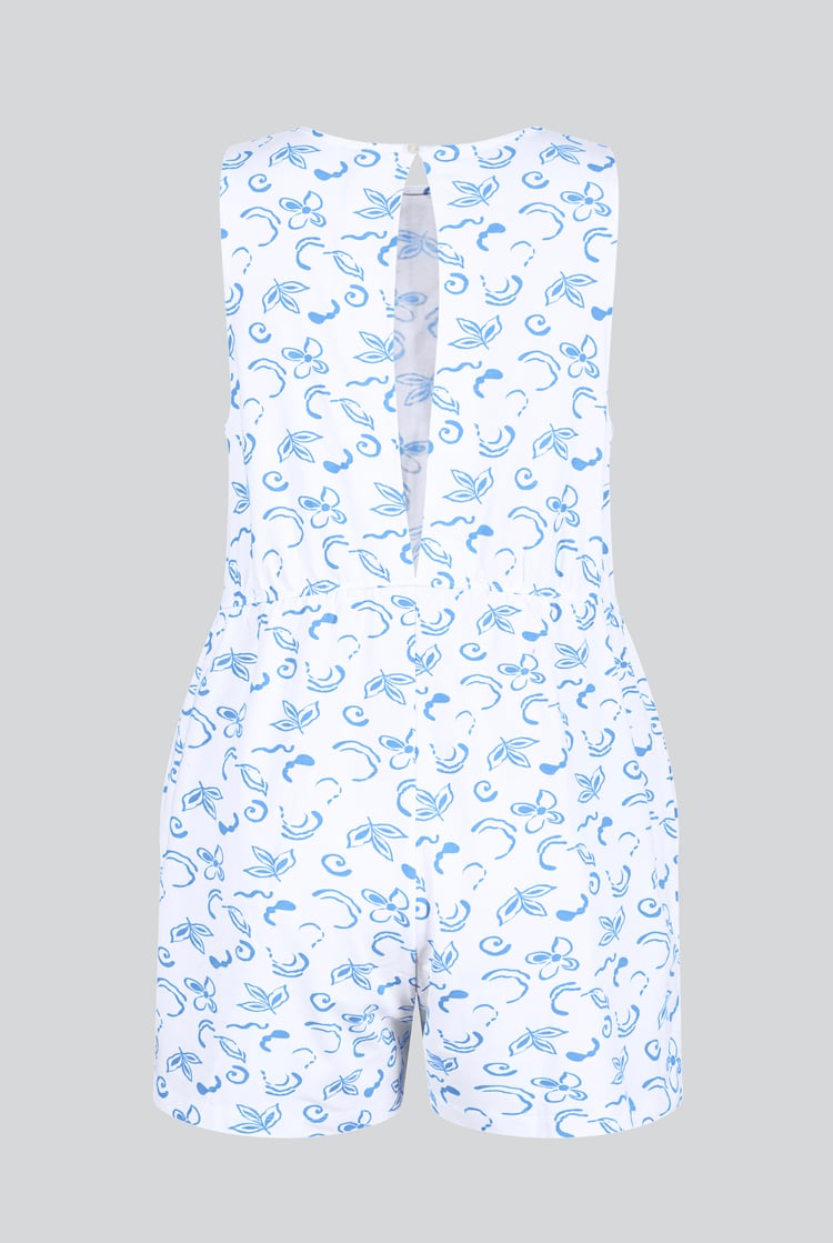 Sleeveless All Over Print Playsuit