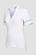 Cornelia stripe  Short Sleeve Polo Shirt