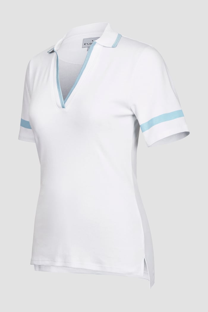 Cornelia stripe  Short Sleeve Polo Shirt