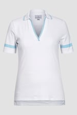 Cornelia stripe  Short Sleeve Polo Shirt