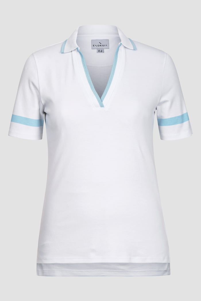 Cornelia stripe  Short Sleeve Polo Shirt